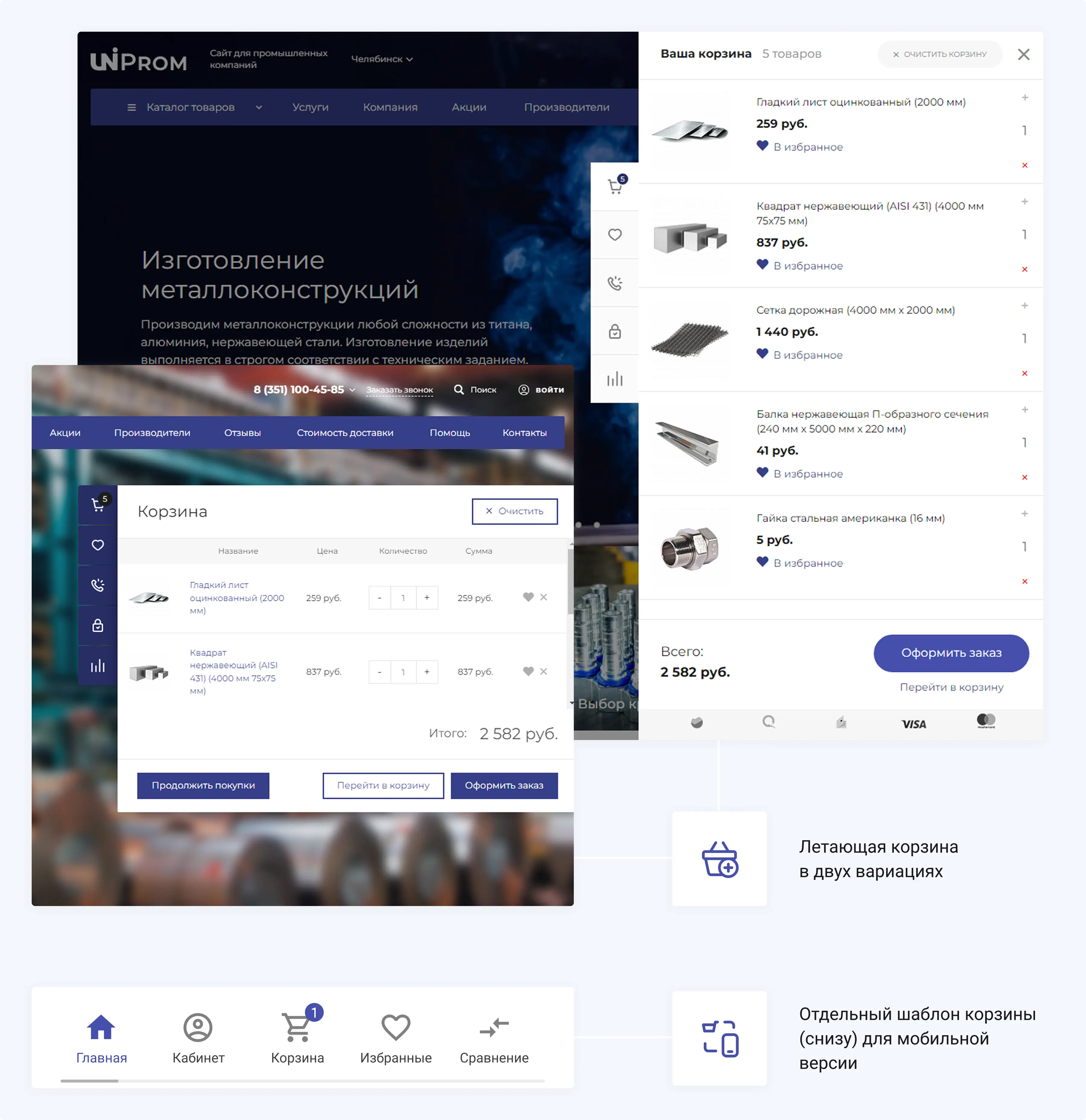 Пример сайта наравне с лидерами рынка