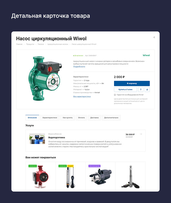 Детальная карточка товаров